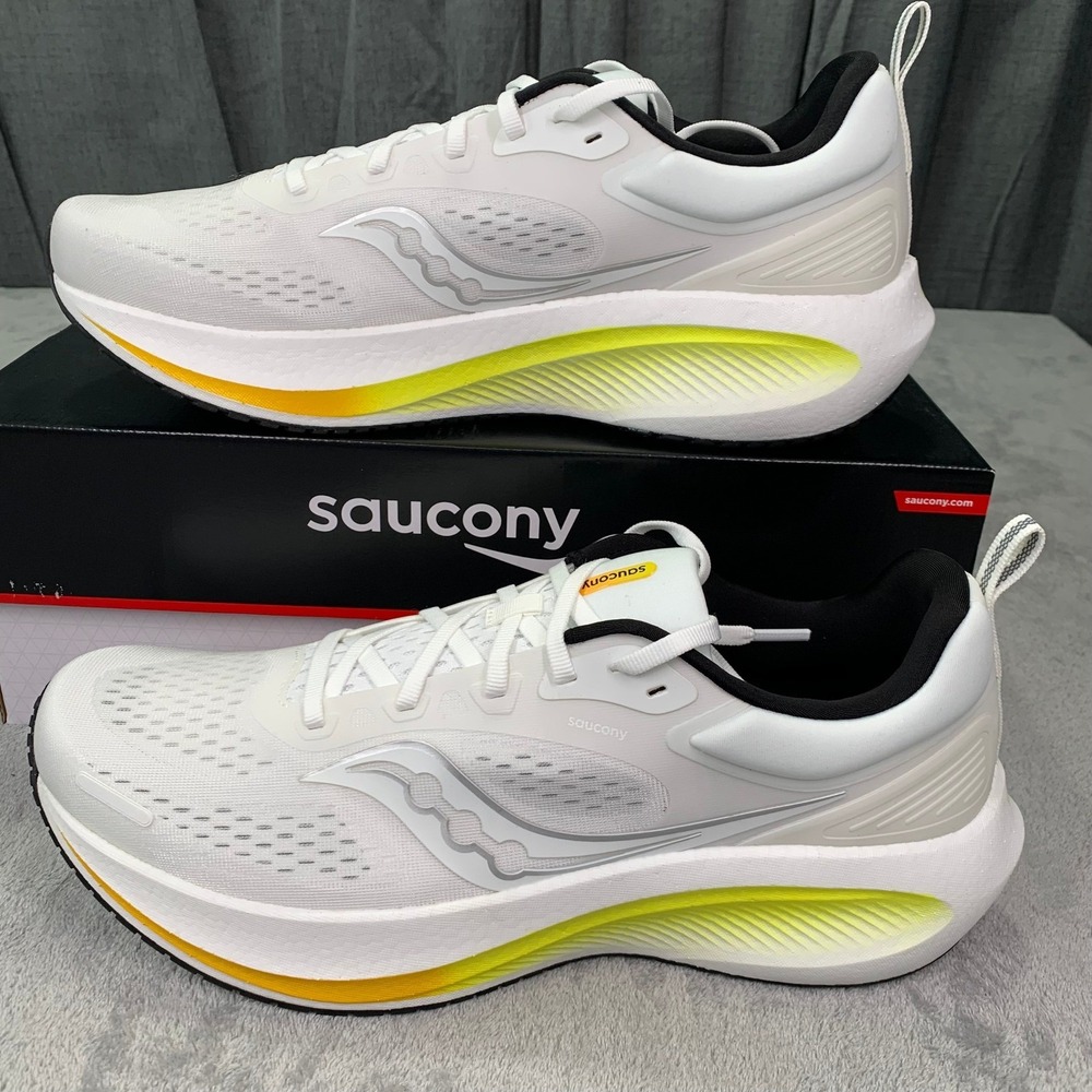 Saucony Surge 3 Men's Size 14 White Yellow Running Shoes S28221-1 New In Box - Picture 6 of 12